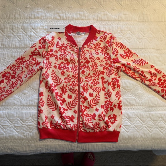 Wish Red and White Ecowish lighteeight bomber jacket - Picture 2 of 4
